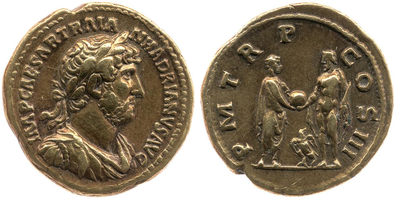 аверс RIC II, Part 3 (second edition) Hadrian 382
