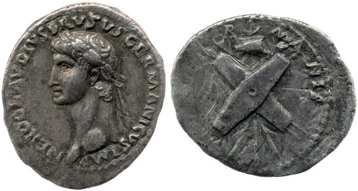 RIC I (second edition) Claudius 74, реверс, bm