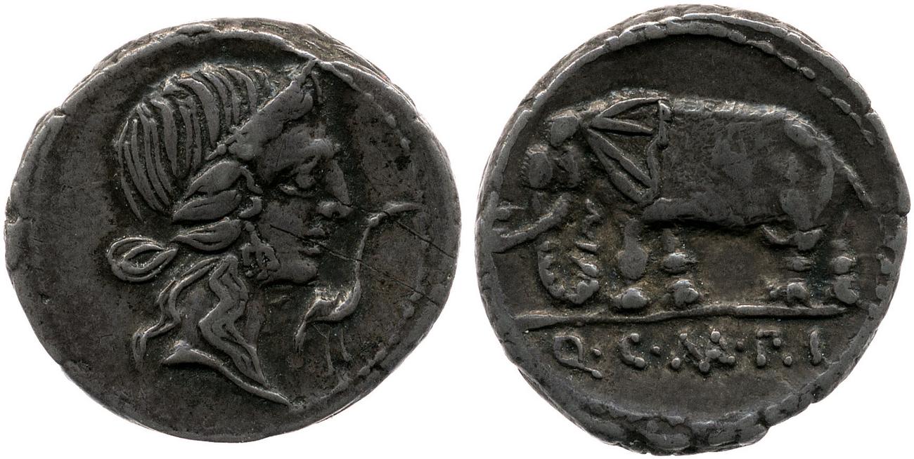 RRC 374/1, аверс, bm