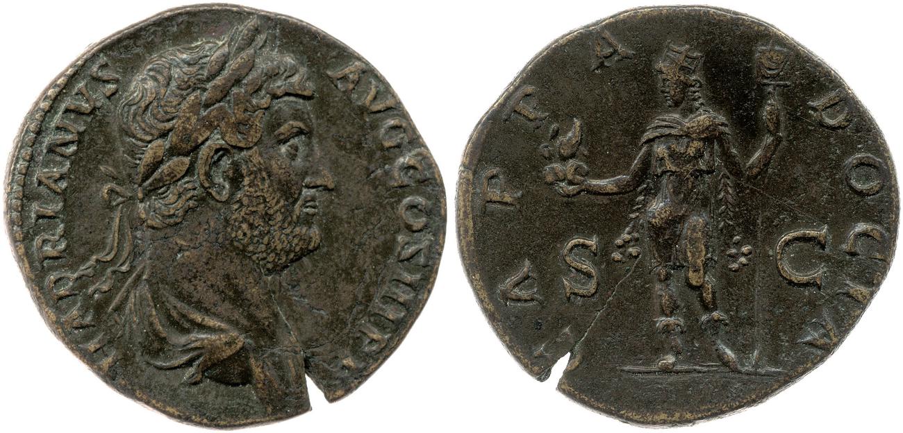obverse RIC II, Part 3 (second edition) Hadrian 1636