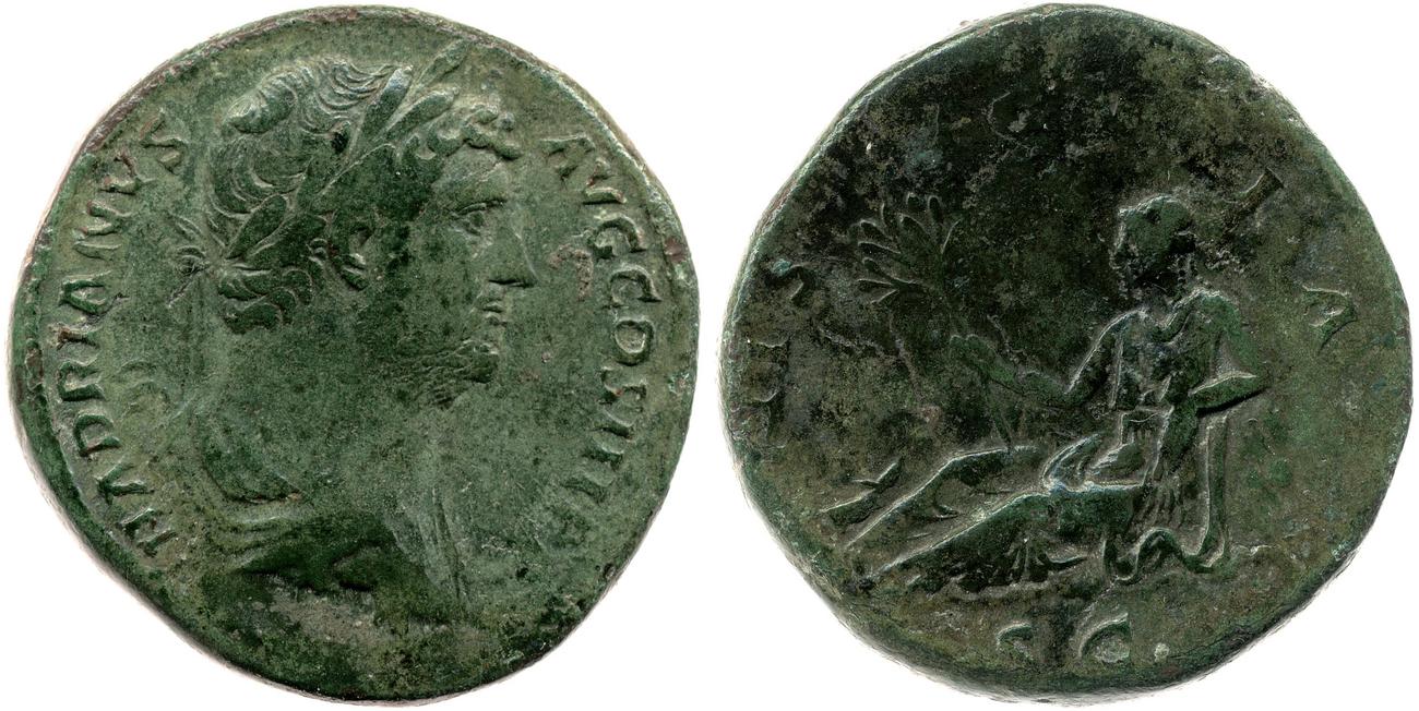 RIC II, Part 3 (second edition) Hadrian 1664, аверс, Британский музей