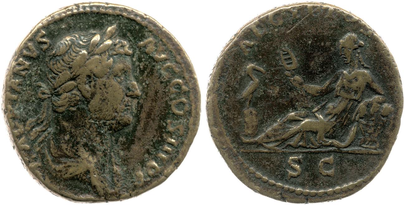 RIC II, Part 3 (second edition) Hadrian 1603, аверс, Британский музей