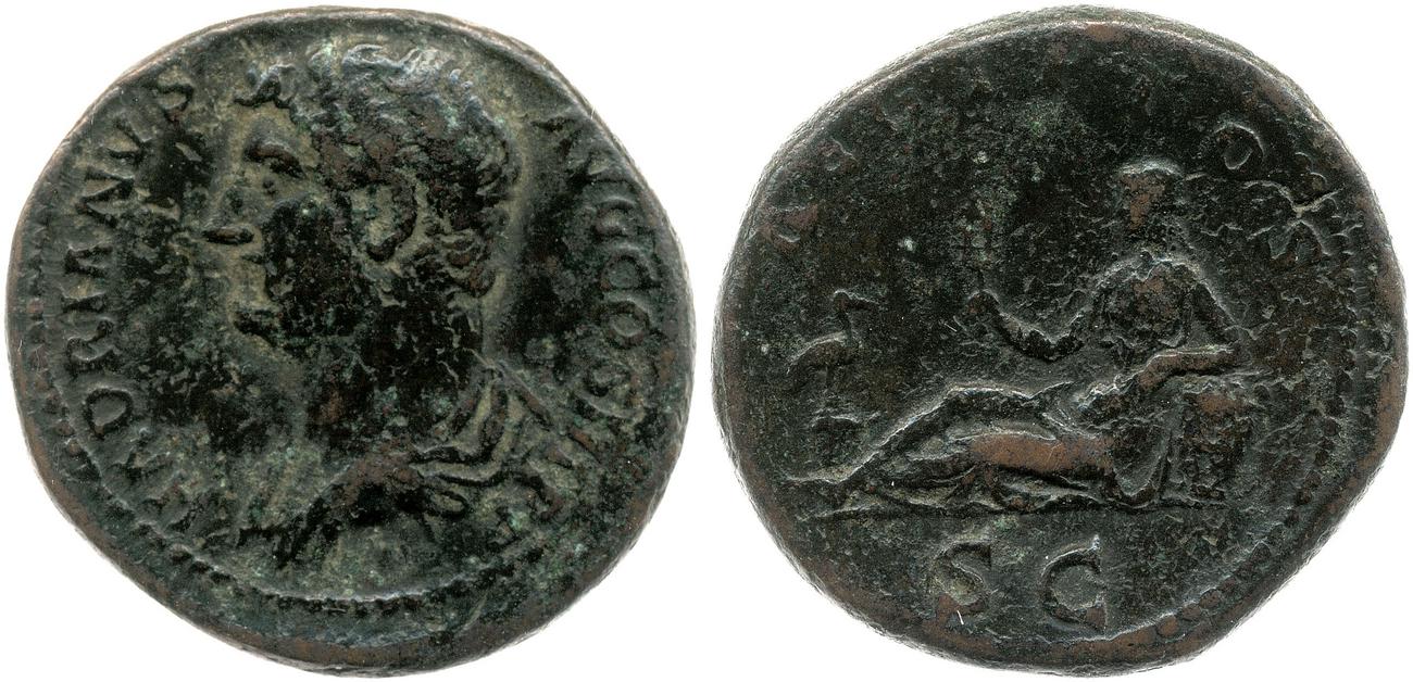 obverse RIC II, Part 3 (second edition) Hadrian 1605