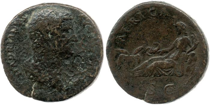 RIC II, Part 3 (second edition) Hadrian 1610, реверс, Британский музей