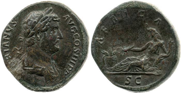 RIC II, Part 3 (second edition) Hadrian 1609, реверс, Британский музей