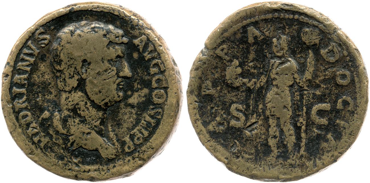 аверс RIC II, Part 3 (second edition) Hadrian 1637