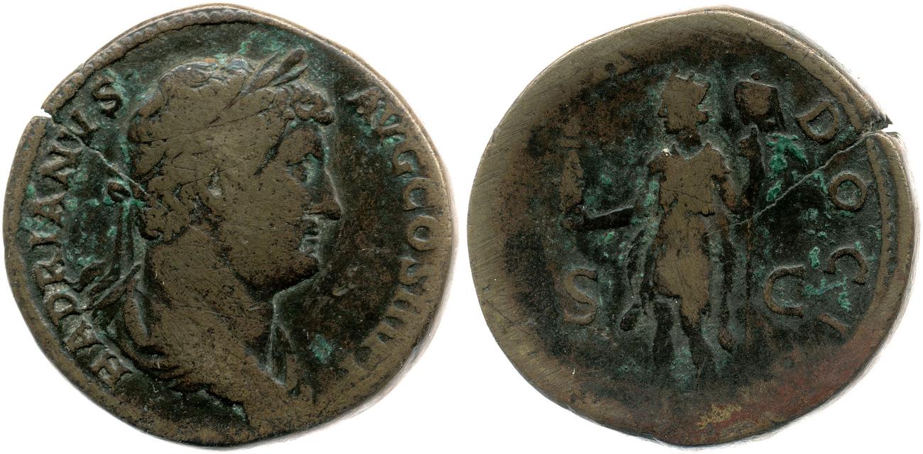 RIC II, Part 3 (second edition) Hadrian 1636, аверс, Британский музей