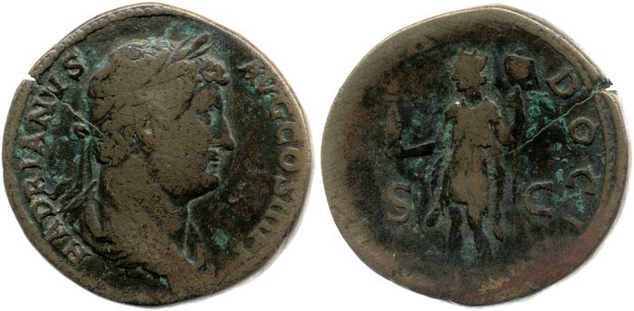 RIC II, Part 3 (second edition) Hadrian 1636, реверс, Британский музей