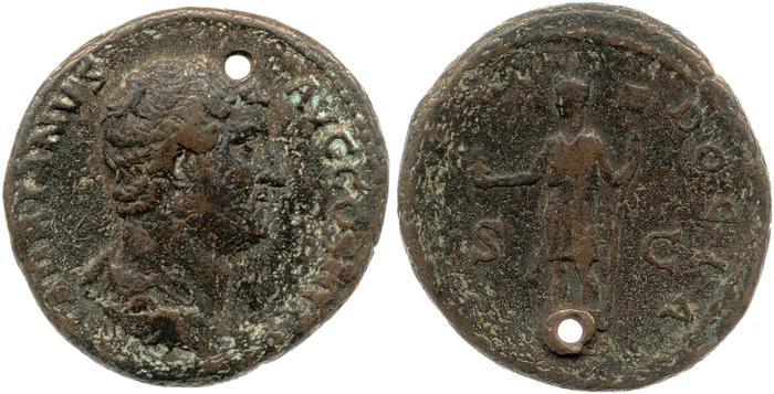 RIC II, Part 3 (second edition) Hadrian 1645, реверс, Британский музей