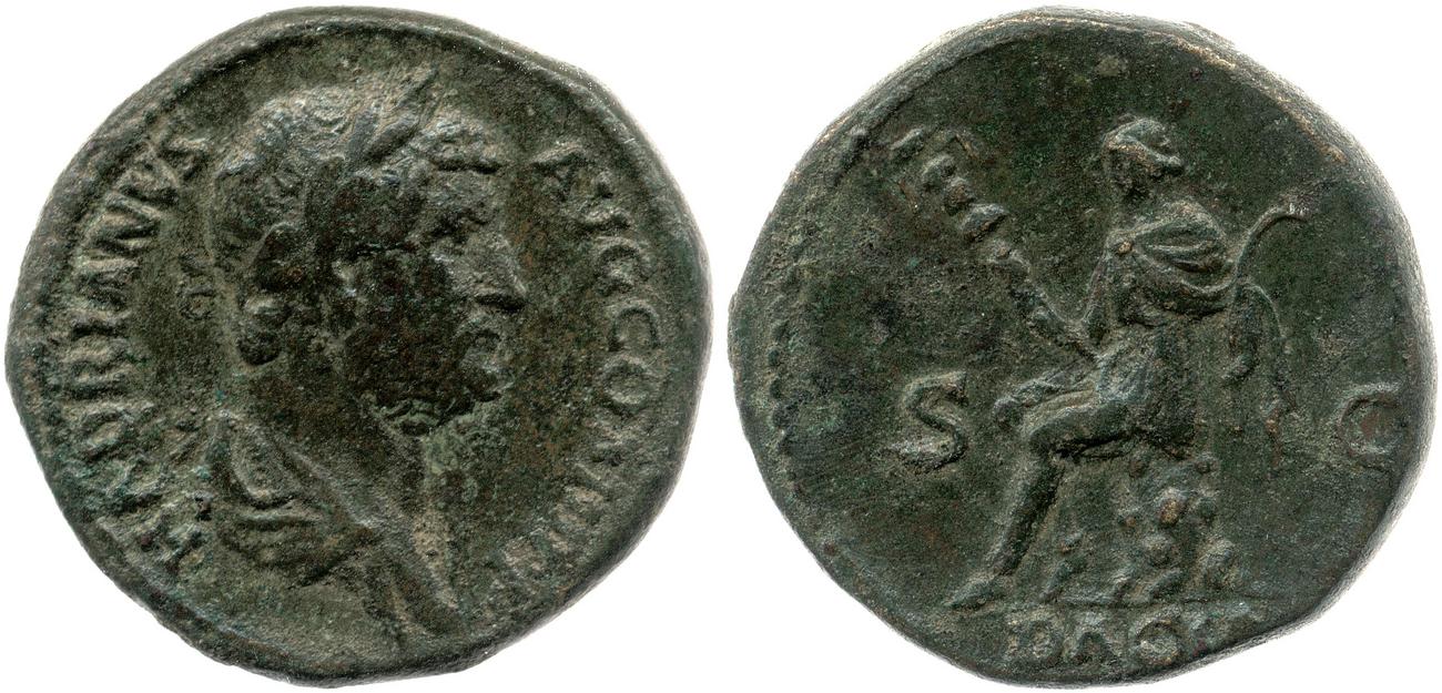obverse RIC II, Part 3 (second edition) Hadrian 1658