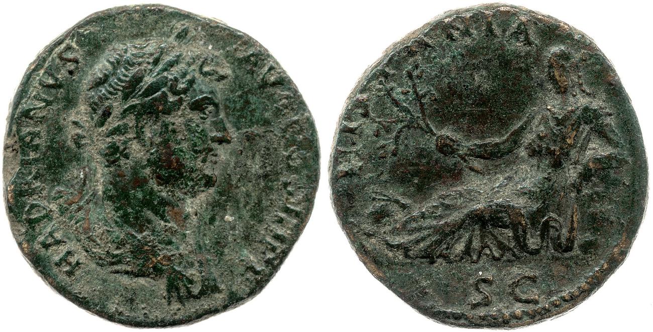 obverse RIC II, Part 3 (second edition) Hadrian 1671