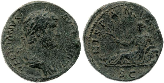 RIC II, Part 3 (second edition) Hadrian 1671, реверс, Британский музей