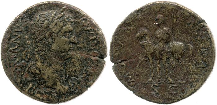 RIC II, Part 3 (second edition) Hadrian 1676, реверс, bm