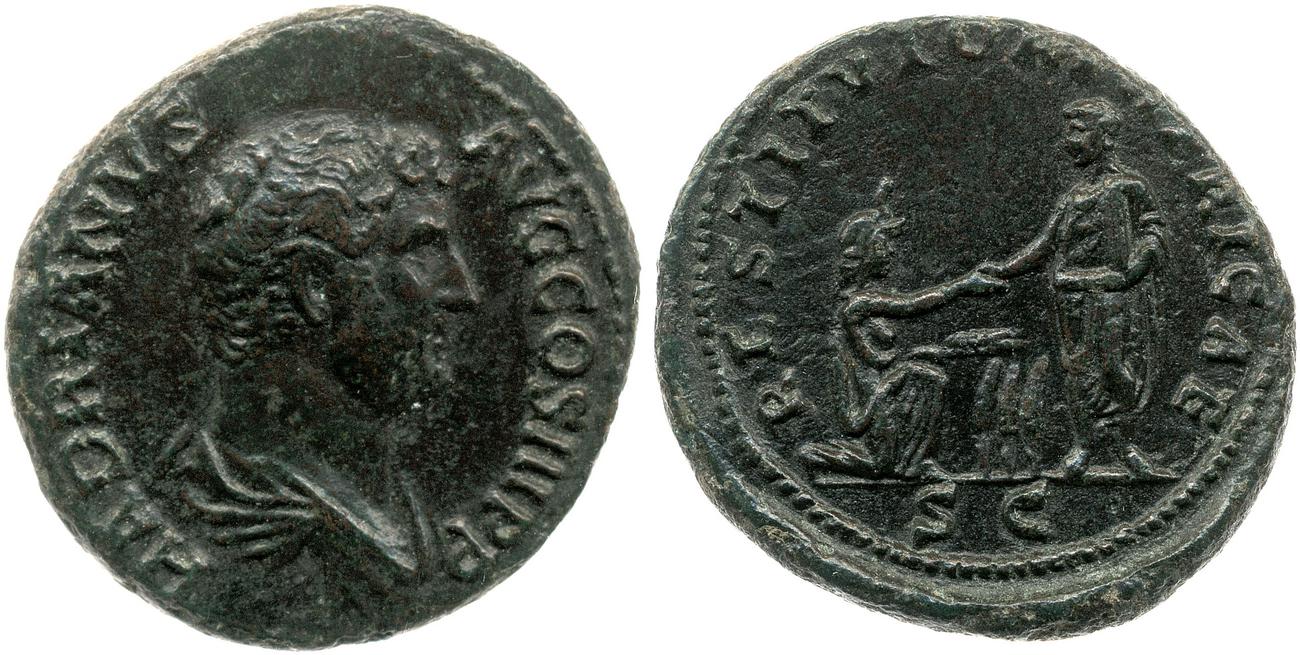 аверс RIC II, Part 3 (second edition) Hadrian 1822