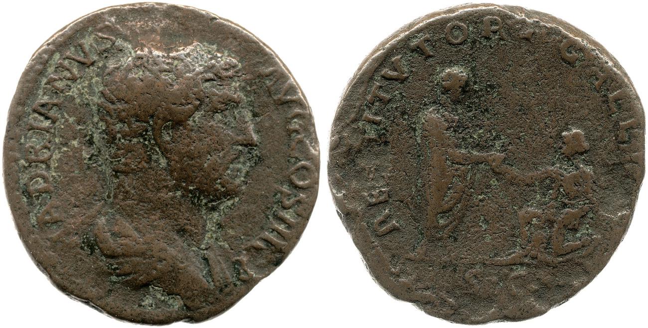 аверс RIC II, Part 3 (second edition) Hadrian 1855