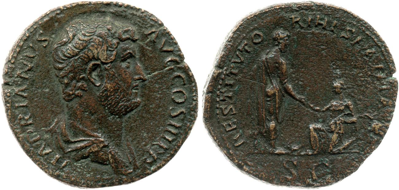 аверс RIC II, Part 3 (second edition) Hadrian 1861