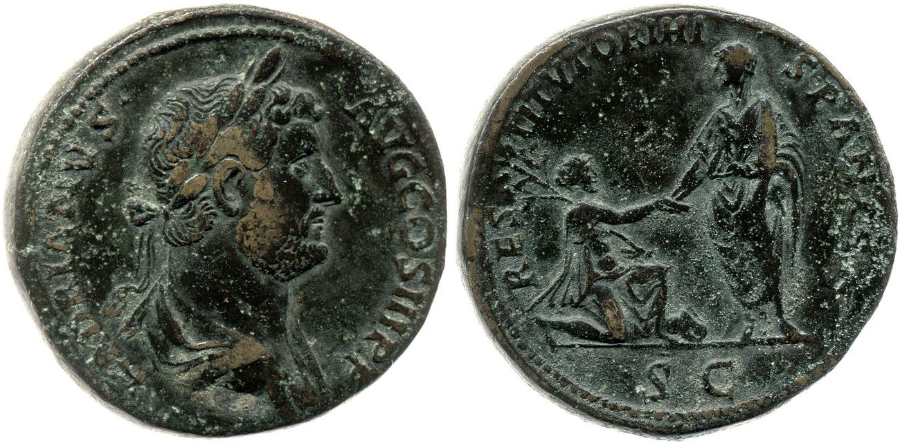 аверс RIC II, Part 3 (second edition) Hadrian 1865