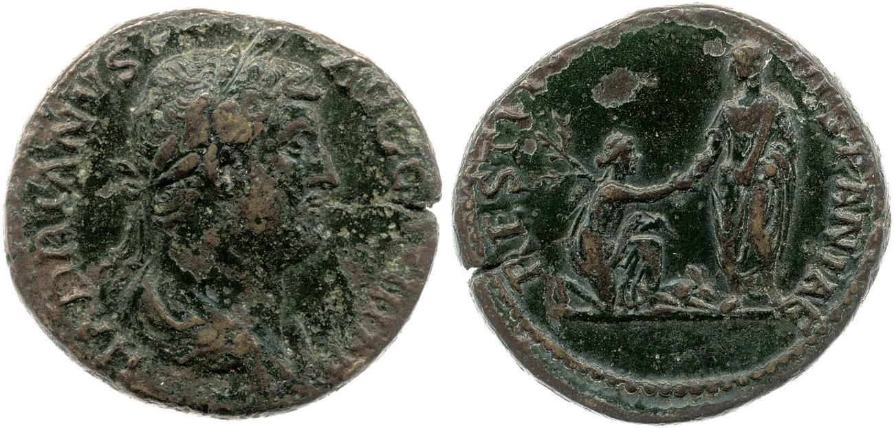obverse RIC II, Part 3 (second edition) Hadrian 1873