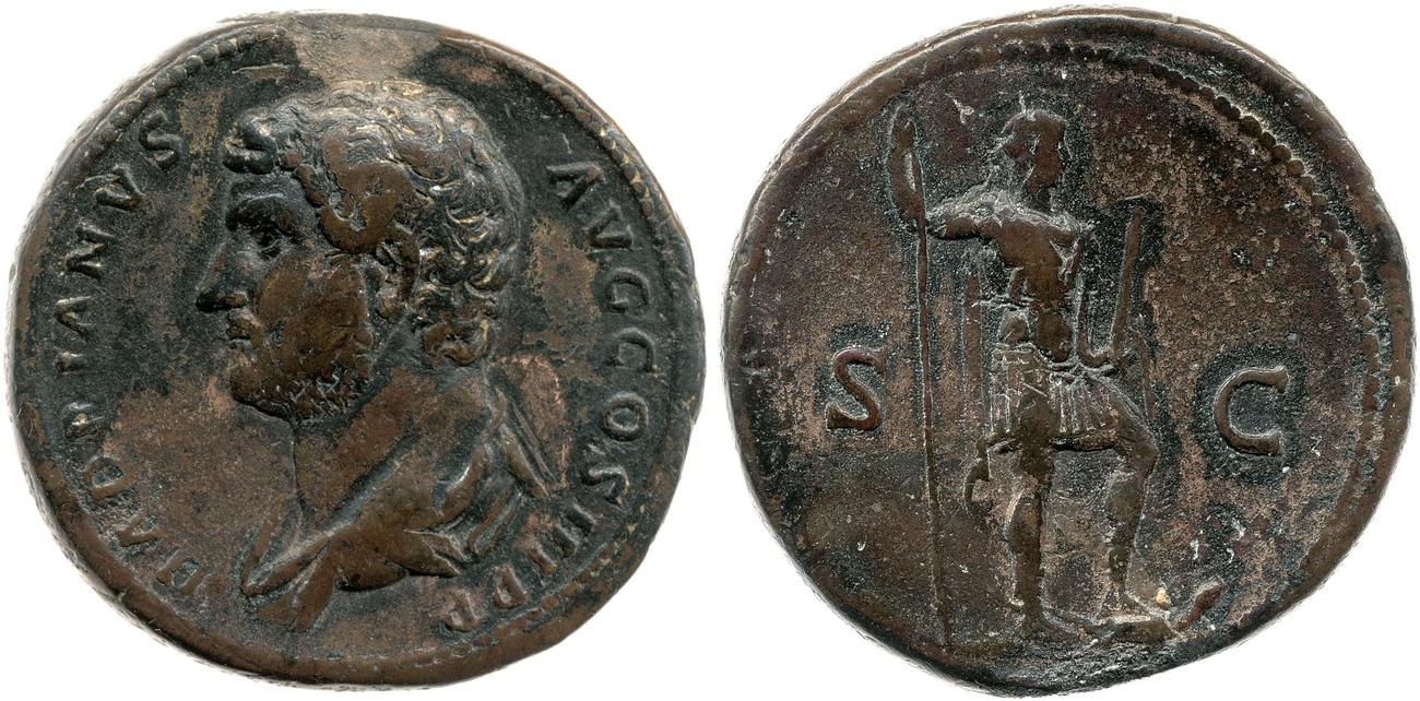 аверс RIC II, Part 3 (second edition) Hadrian 1455