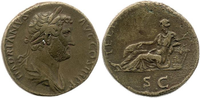 RIC II, Part 3 (second edition) Hadrian 2176, реверс, bm