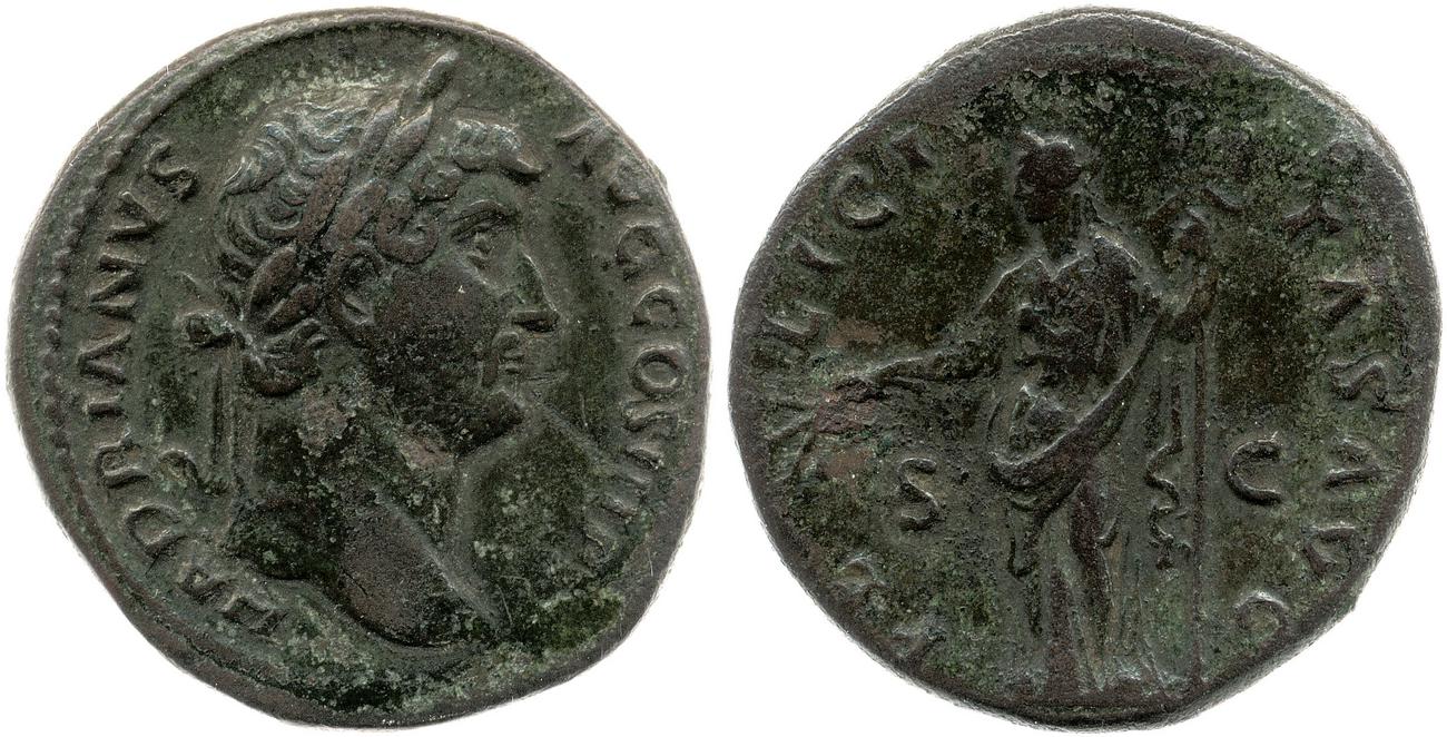 RIC II, Part 3 (second edition) Hadrian 2258, аверс, Британский музей