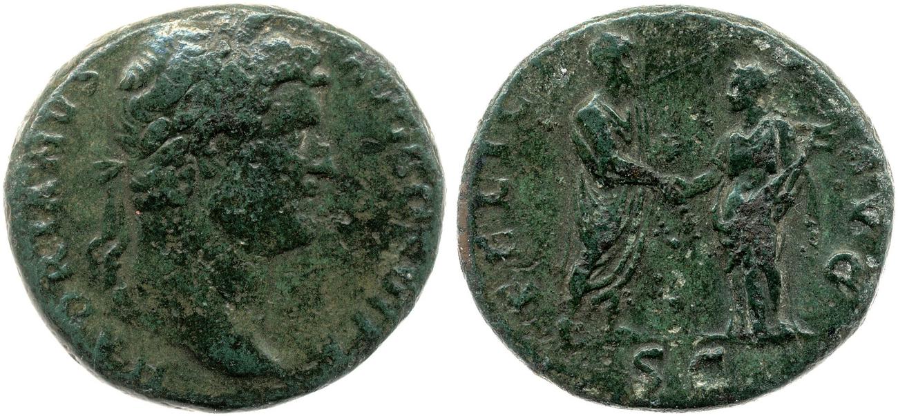obverse RIC II, Part 3 (second edition) Hadrian 2089