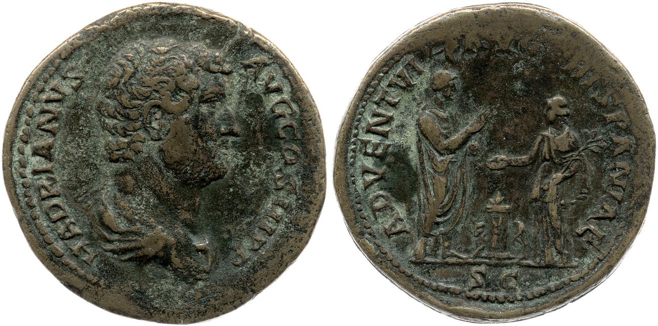 RIC II, Part 3 (second edition) Hadrian 1755, аверс, bm