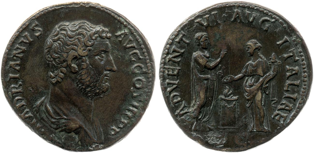 RIC II, Part 3 (second edition) Hadrian 1761, аверс, bm