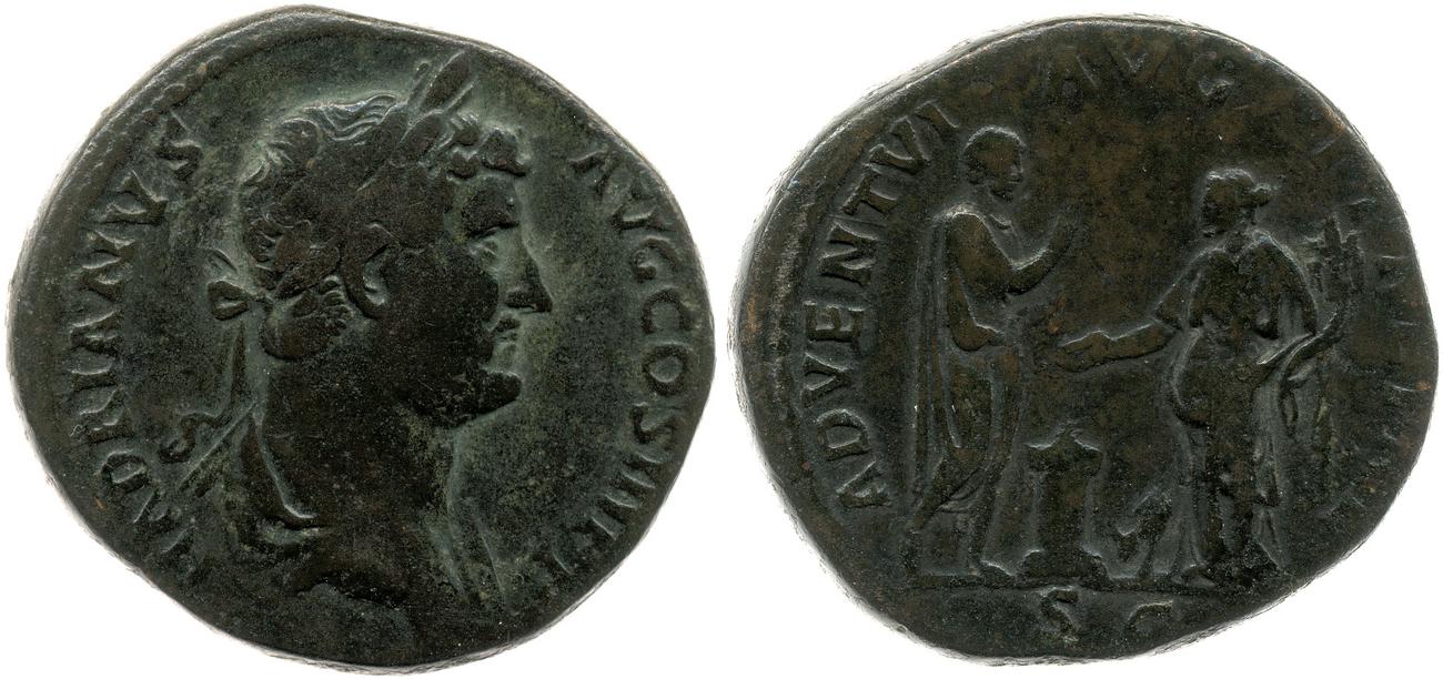 RIC II, Part 3 (second edition) Hadrian 1760, аверс, bm