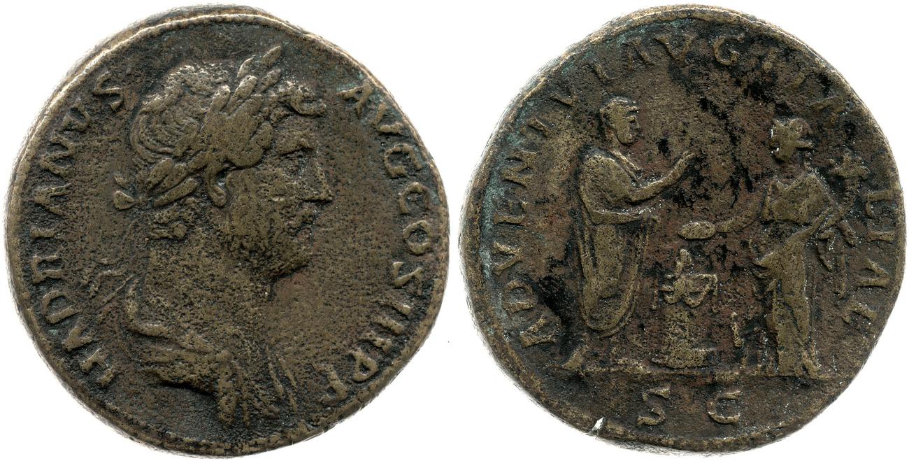 RIC II, Part 3 (second edition) Hadrian 1760, аверс, bm