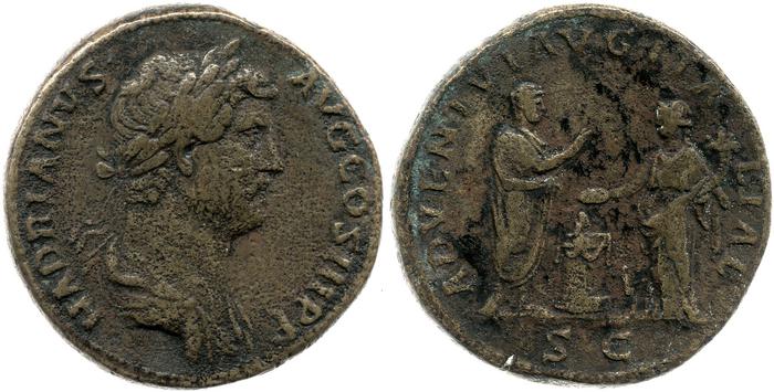 RIC II, Part 3 (second edition) Hadrian 1760, реверс, bm