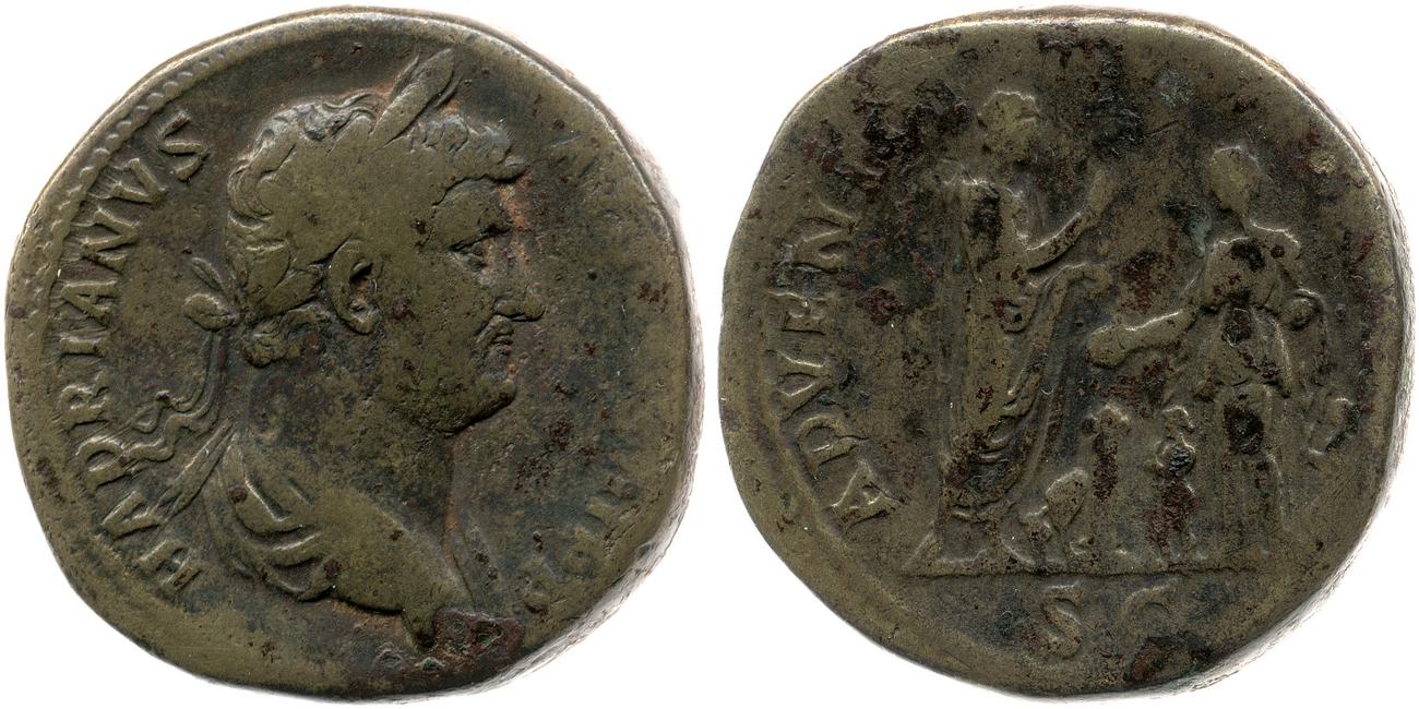 аверс RIC II, Part 3 (second edition) Hadrian 1768