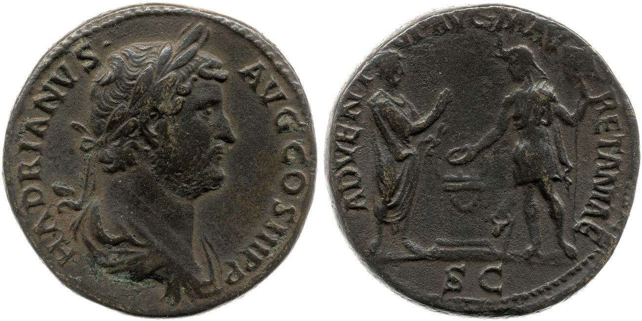 RIC II, Part 3 (second edition) Hadrian 1784, аверс, bm