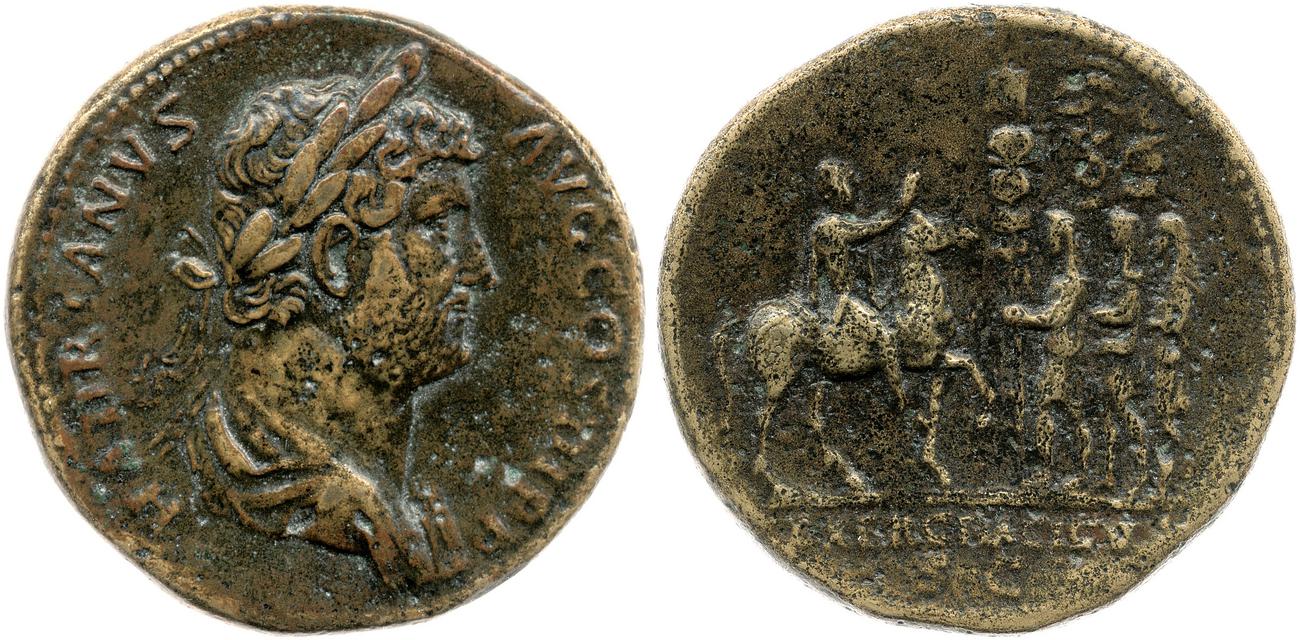 аверс RIC II, Part 3 (second edition) Hadrian 1924