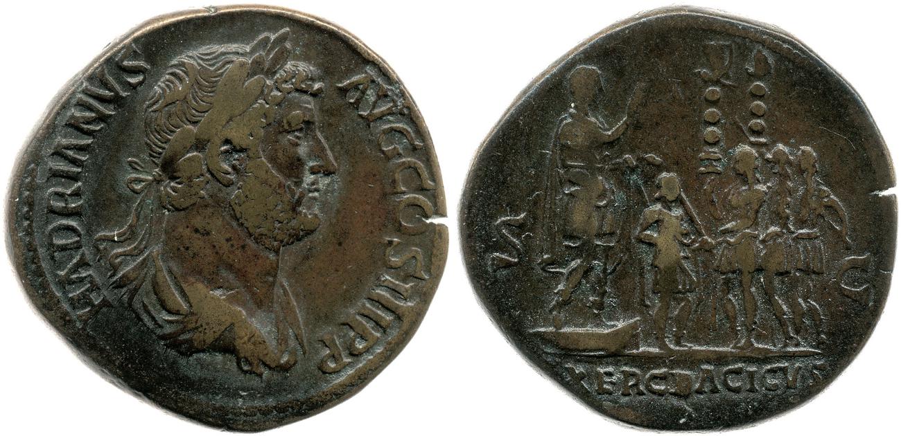 аверс RIC II, Part 3 (second edition) Hadrian 1927