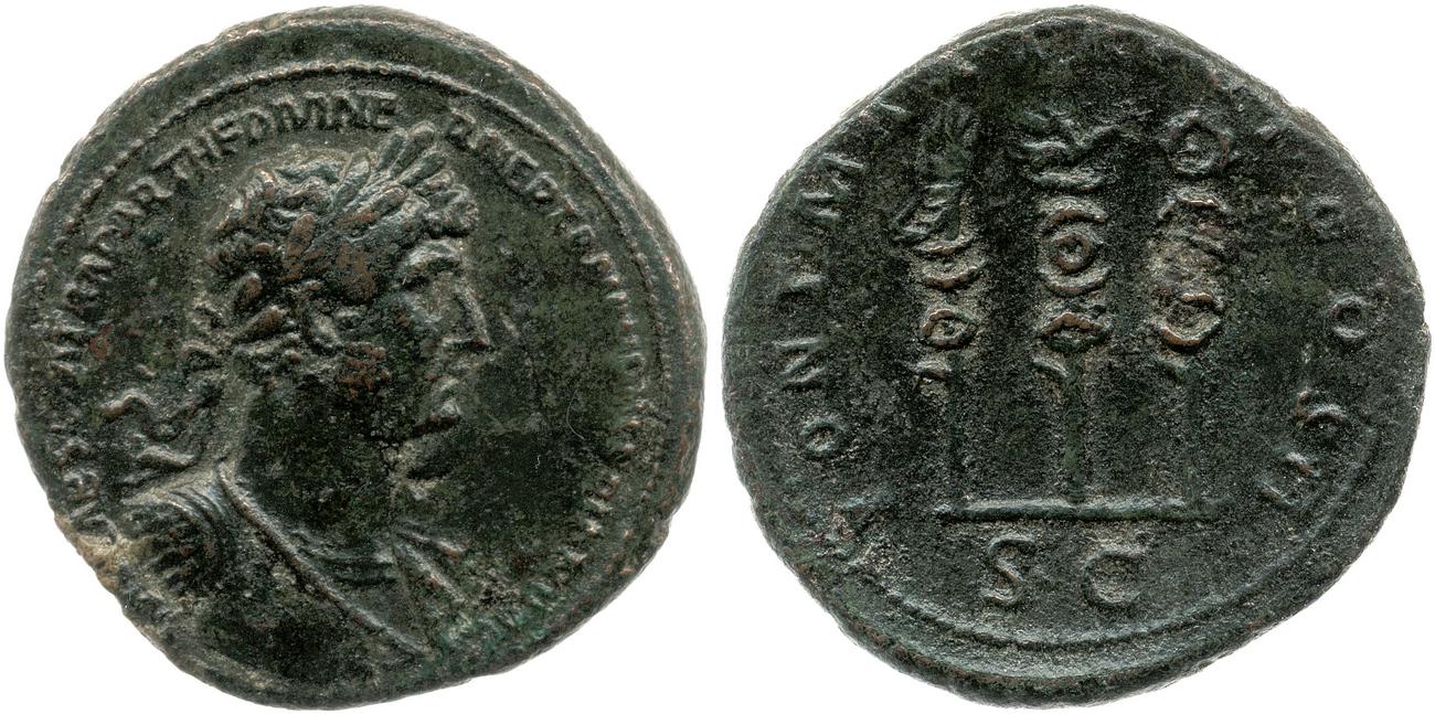 obverse RIC II, Part 3 (second edition) Hadrian 157