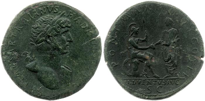 RIC II, Part 3 (second edition) Hadrian 158, реверс, Британский музей