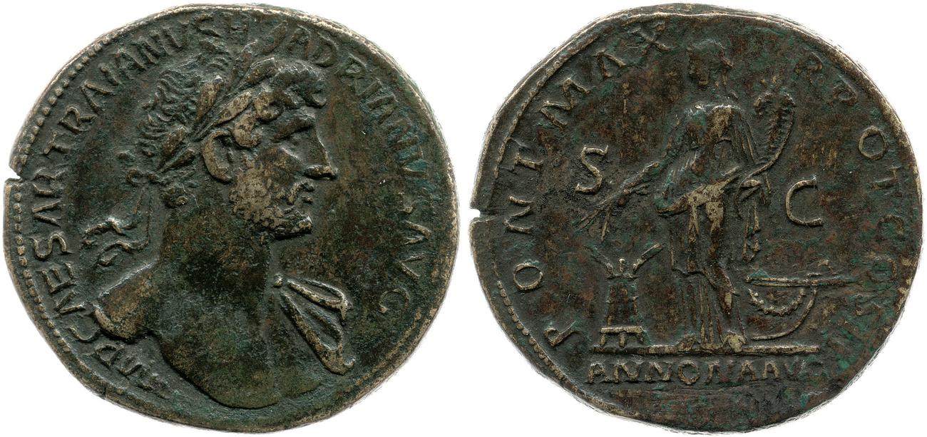 RIC II, Part 3 (second edition) Hadrian 160, аверс, Британский музей