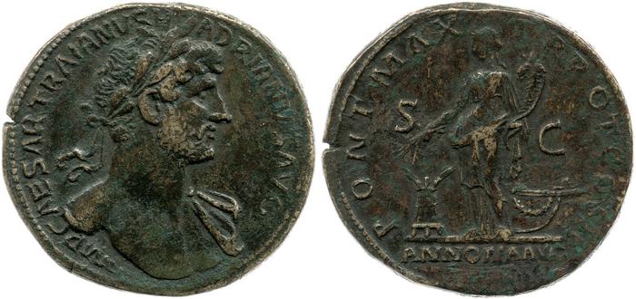 RIC II, Part 3 (second edition) Hadrian 160, реверс, Британский музей