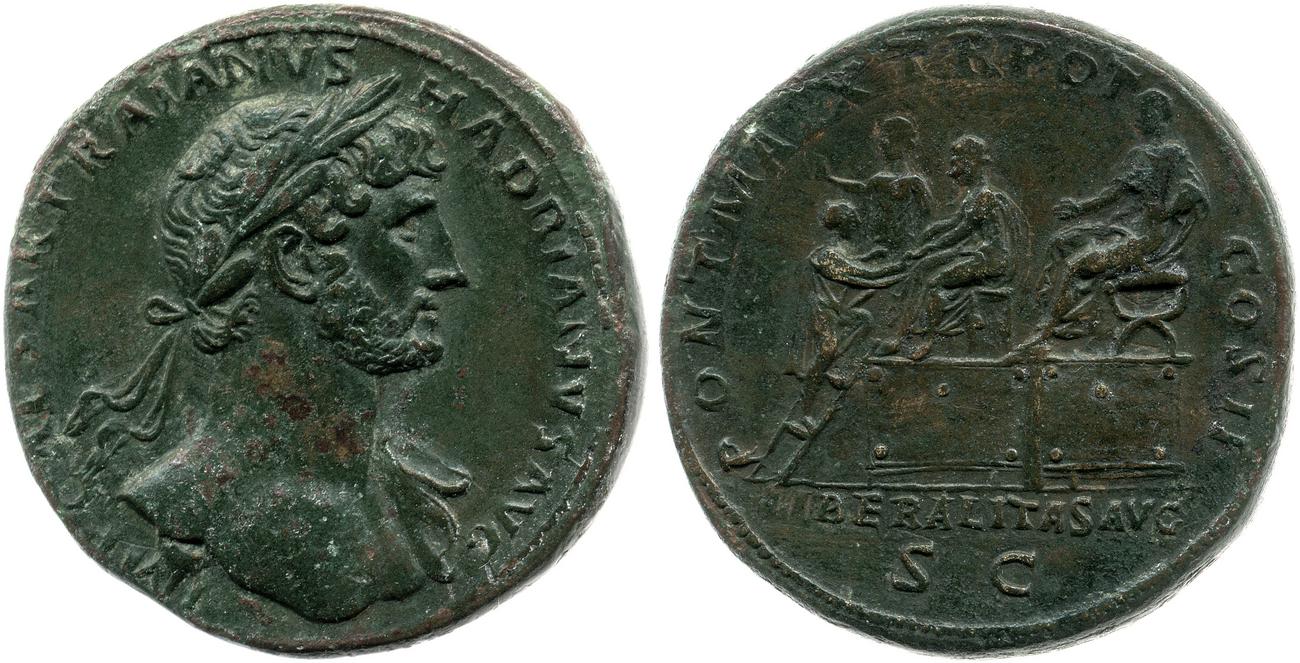 RIC II, Part 3 (second edition) Hadrian 163, аверс, Британский музей
