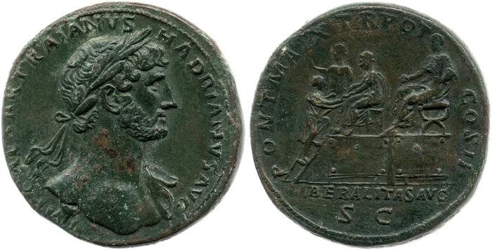RIC II, Part 3 (second edition) Hadrian 163, реверс, Британский музей