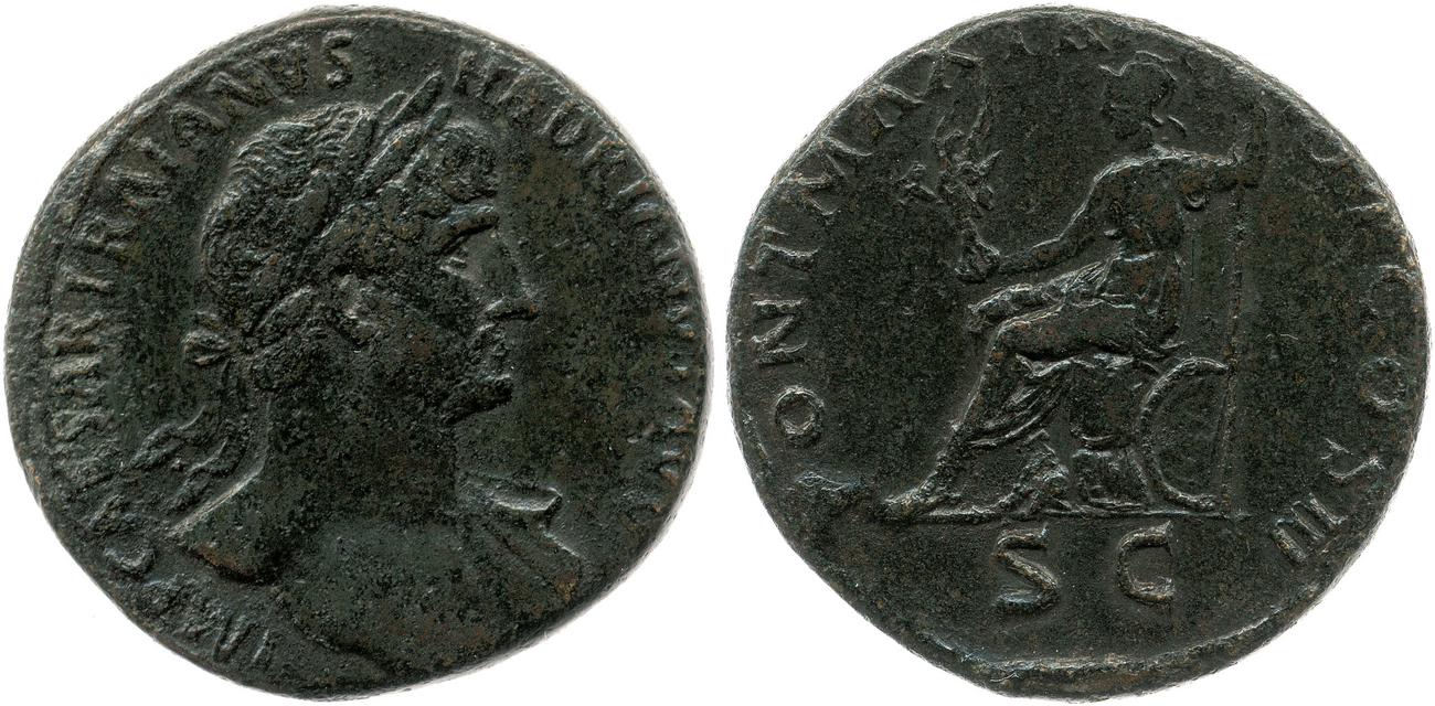 obverse RIC II, Part 3 (second edition) Hadrian 254