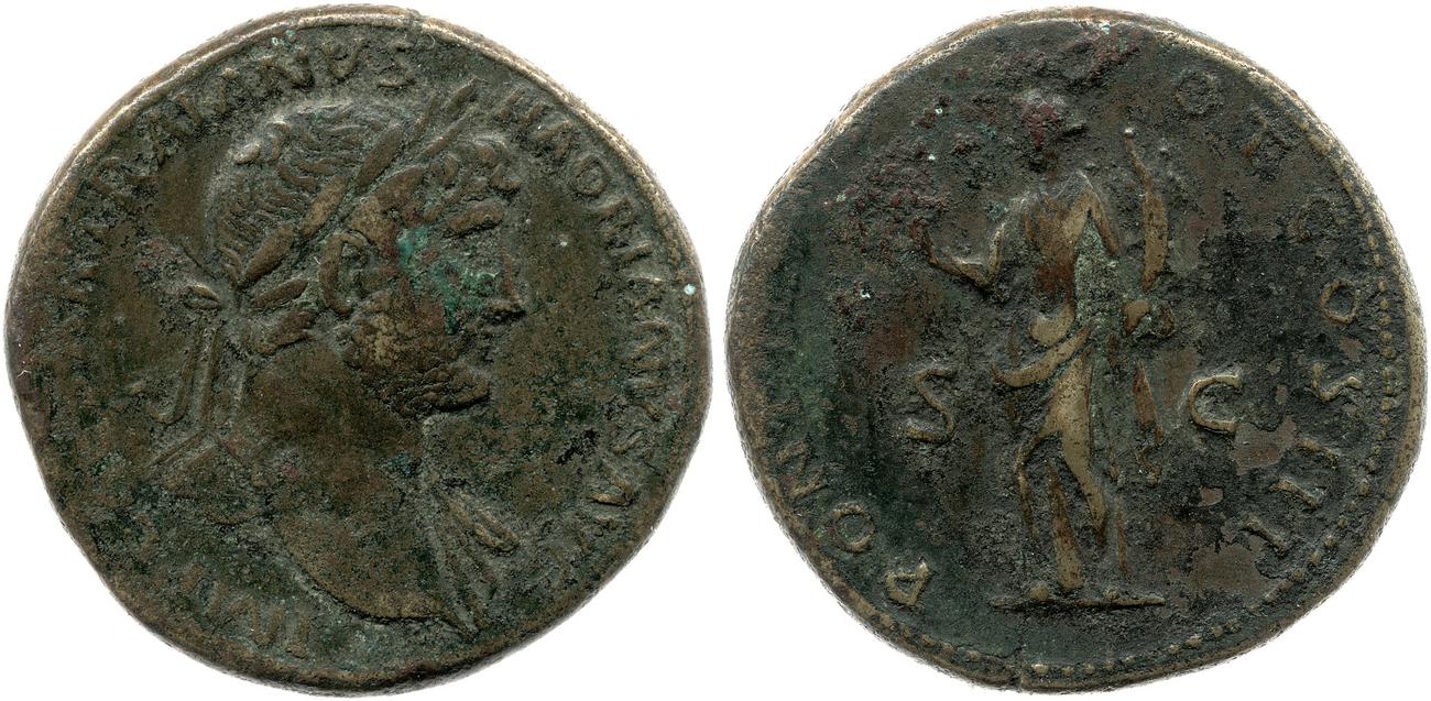 RIC II, Part 3 (second edition) Hadrian 243, аверс, Британский музей