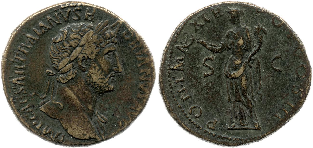RIC II, Part 3 (second edition) Hadrian 243, аверс, Британский музей