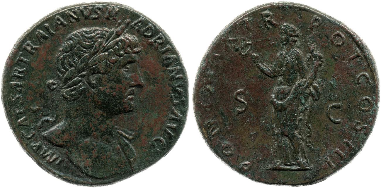 RIC II, Part 3 (second edition) Hadrian 244, аверс, bm