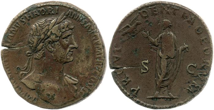 RIC II, Part 3 (second edition) Hadrian 260, реверс, Британский музей