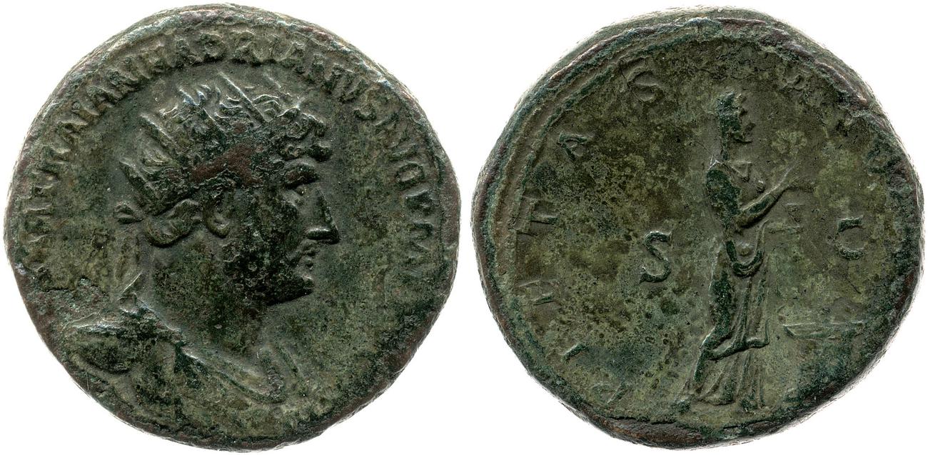 RIC II, Part 3 (second edition) Hadrian 478, аверс, bm