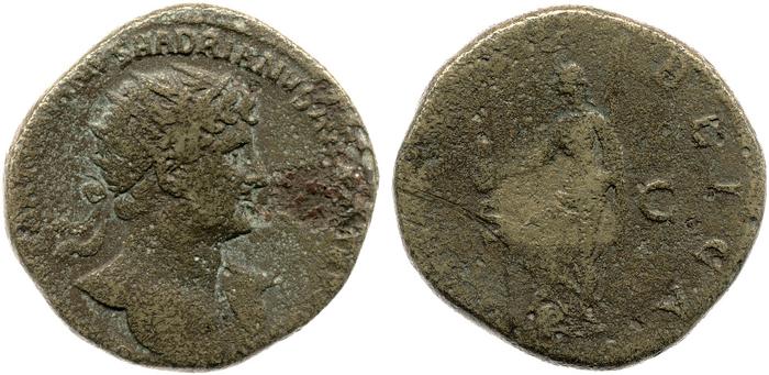 RIC II, Part 3 (second edition) Hadrian 276, реверс, bm