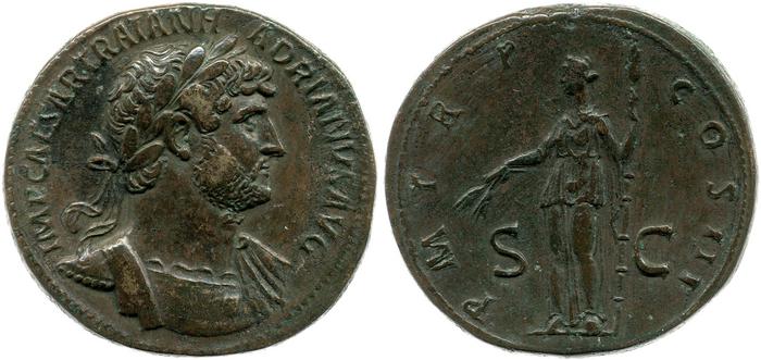 RIC II, Part 3 (second edition) Hadrian 660, реверс, Британский музей