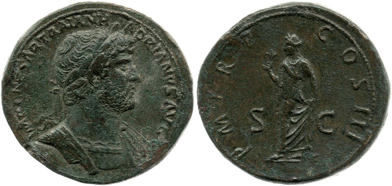 obverse RIC II, Part 3 (second edition) Hadrian 680